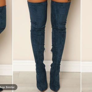 Fashion Nova thigh high heeled boots